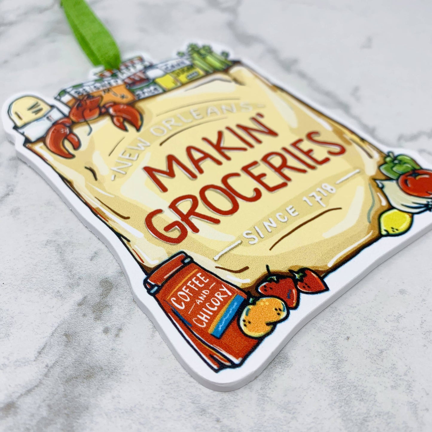 Makin' Groceries Ornament - New Orleans Christmas Ornament
