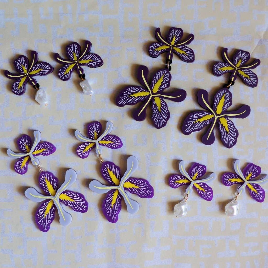 Iris Double Drop : Dark Purple