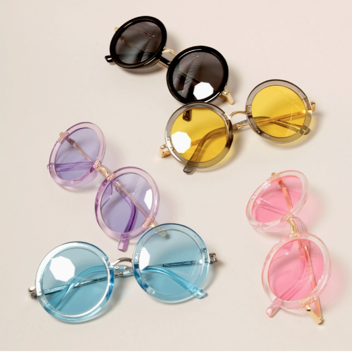 Kids Trendy Colorful Round Sunglasses