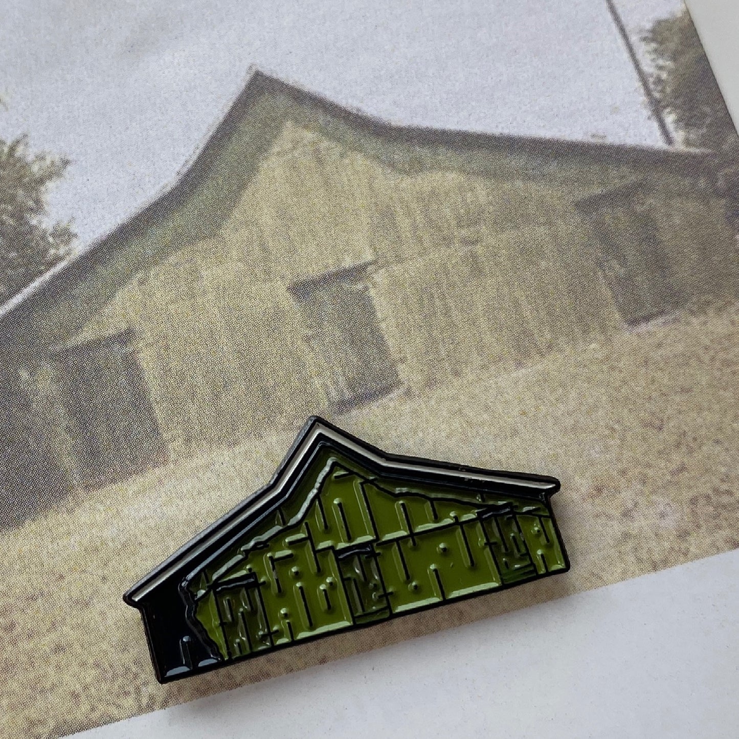 William Christenberry Green Warehouse Lapel Pin