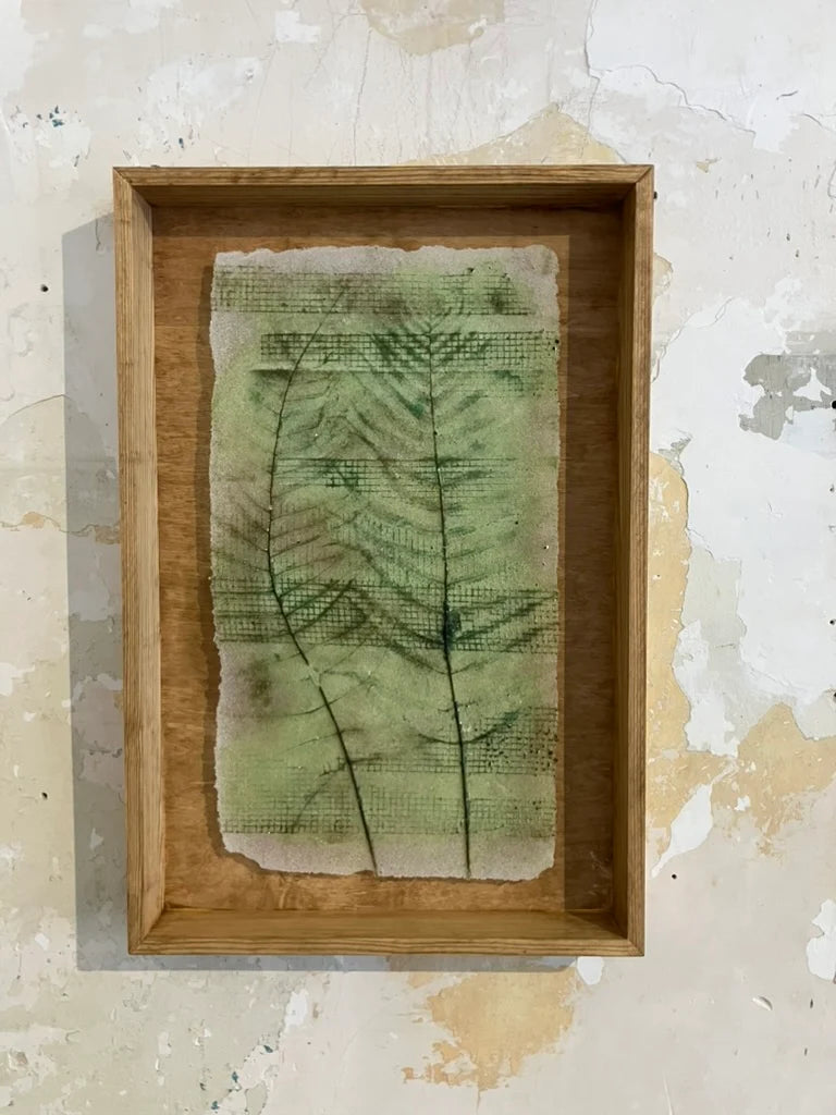 Caitlin Waugh, Large Dark Green Fern Glass Print