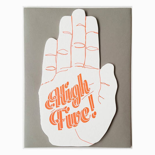 High five hand card