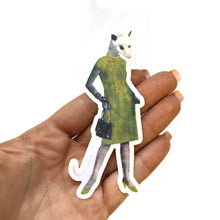 Load image into Gallery viewer, Possum Lady Illustrated Animal Vinyl Sticker
