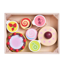 Load image into Gallery viewer, 8 PCs Wooden Dessert Play Set for Kids Kitchen

