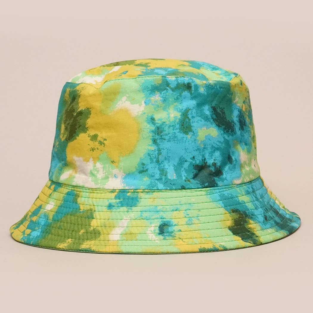 Reversible Tie Dyed Bucket Sun Hat for Men Women