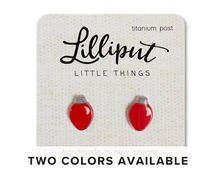Load image into Gallery viewer, Christmas Bulb Earrings: Red
