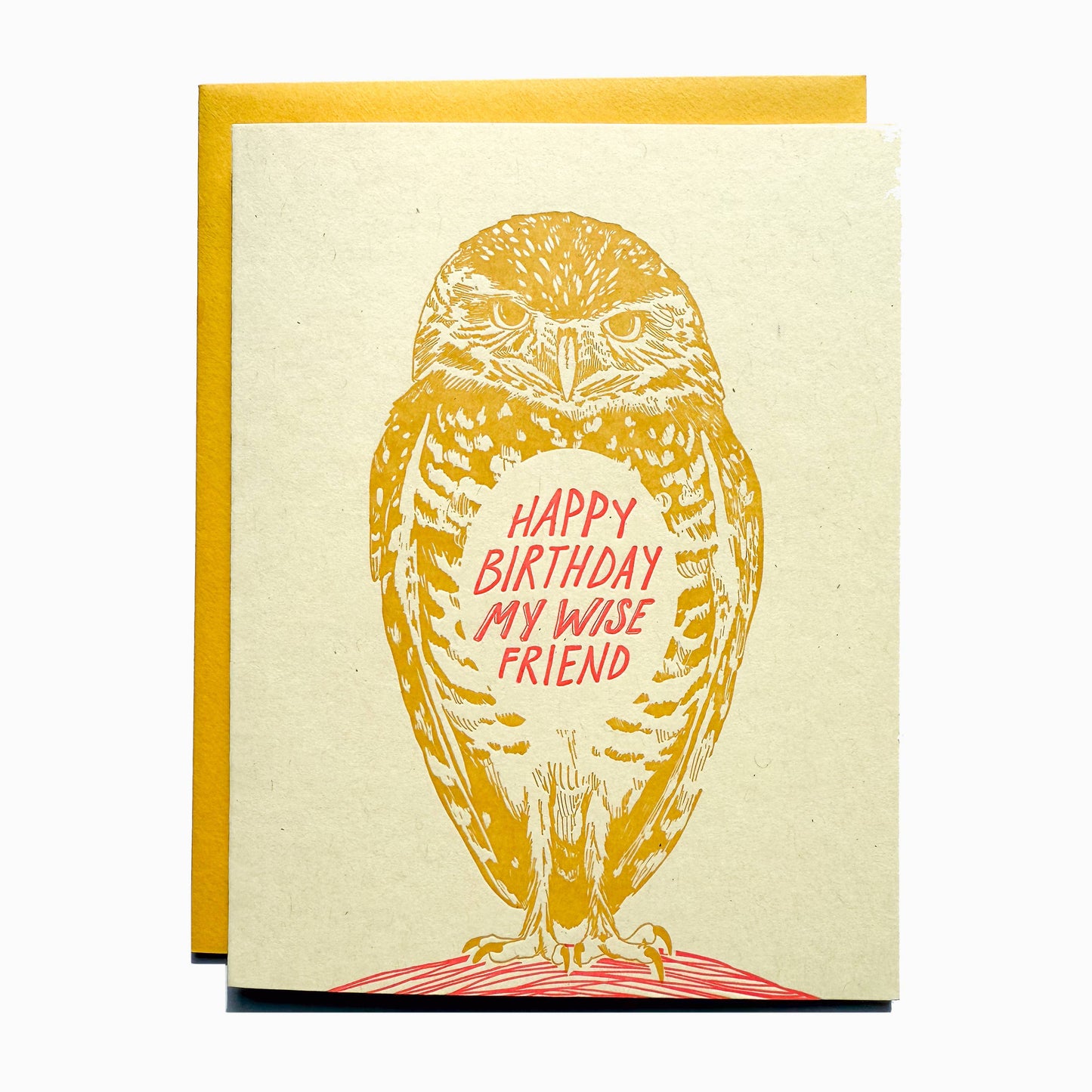 Happy birthday wise friend owl card