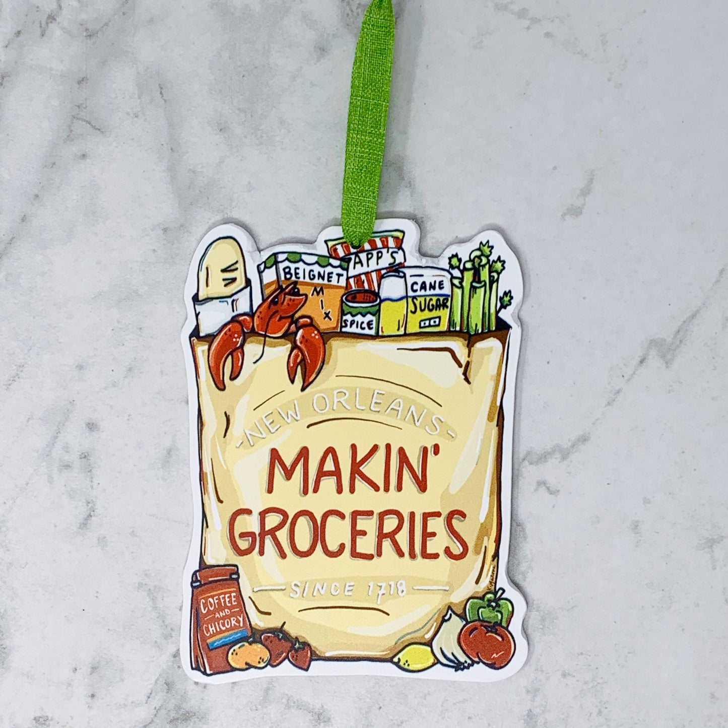Makin' Groceries Ornament - New Orleans Christmas Ornament