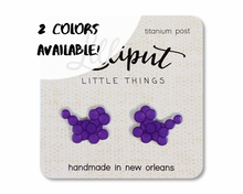 Load image into Gallery viewer, Mardi Gras Bead Dog Earrings
