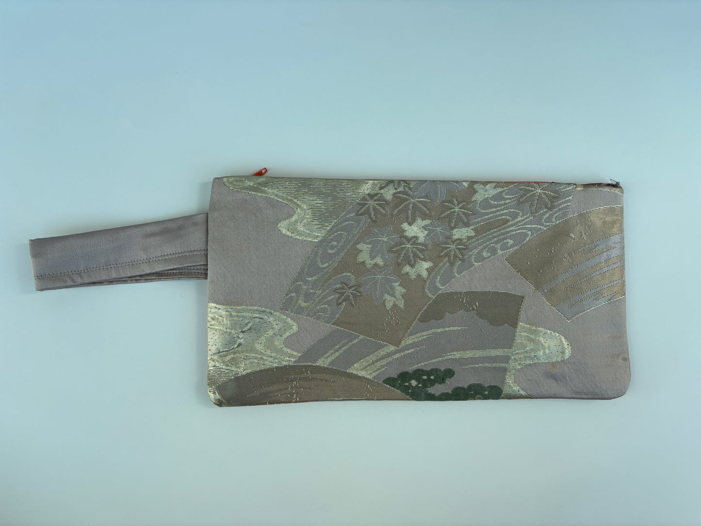 Kimono silk Flat zipper pouches