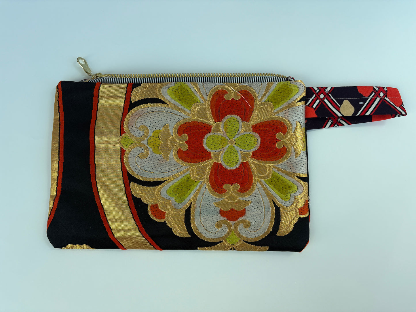 Kimono silk Flat zipper pouches