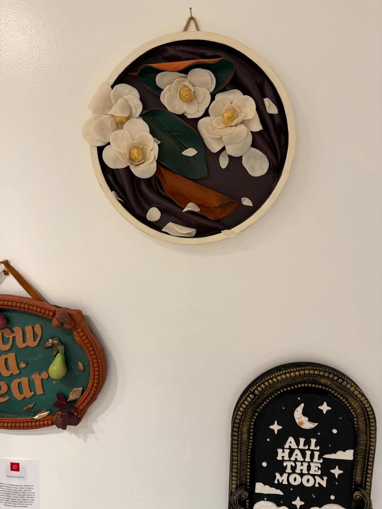 curio, framed sculptures