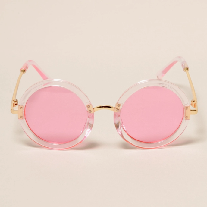 Kids Trendy Colorful Round Sunglasses
