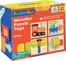 Load image into Gallery viewer, Wooden Puzzles for Toddlers Educational Playset
