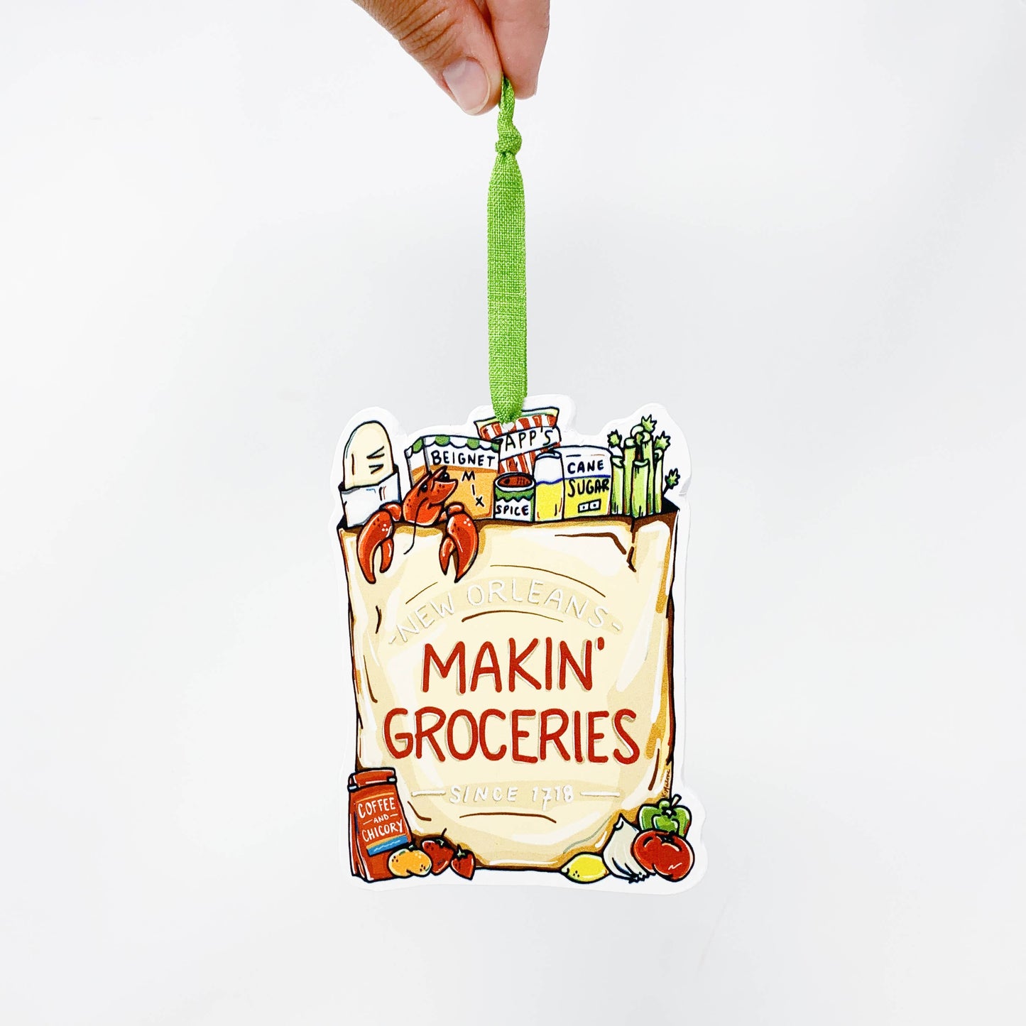 Makin' Groceries Ornament - New Orleans Christmas Ornament