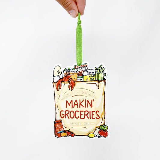 Makin' Groceries Ornament - New Orleans Christmas Ornament