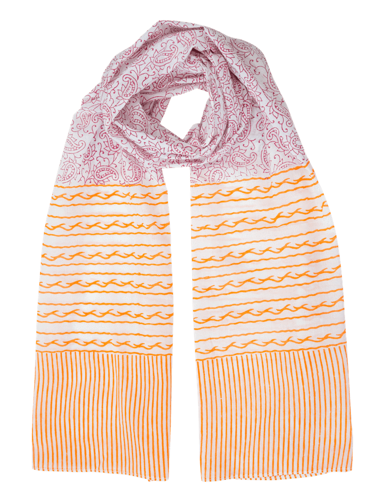 Paisley and Stripe Scarf
