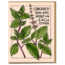 Load image into Gallery viewer, Congrats! You Are Mint For Each Other Card
