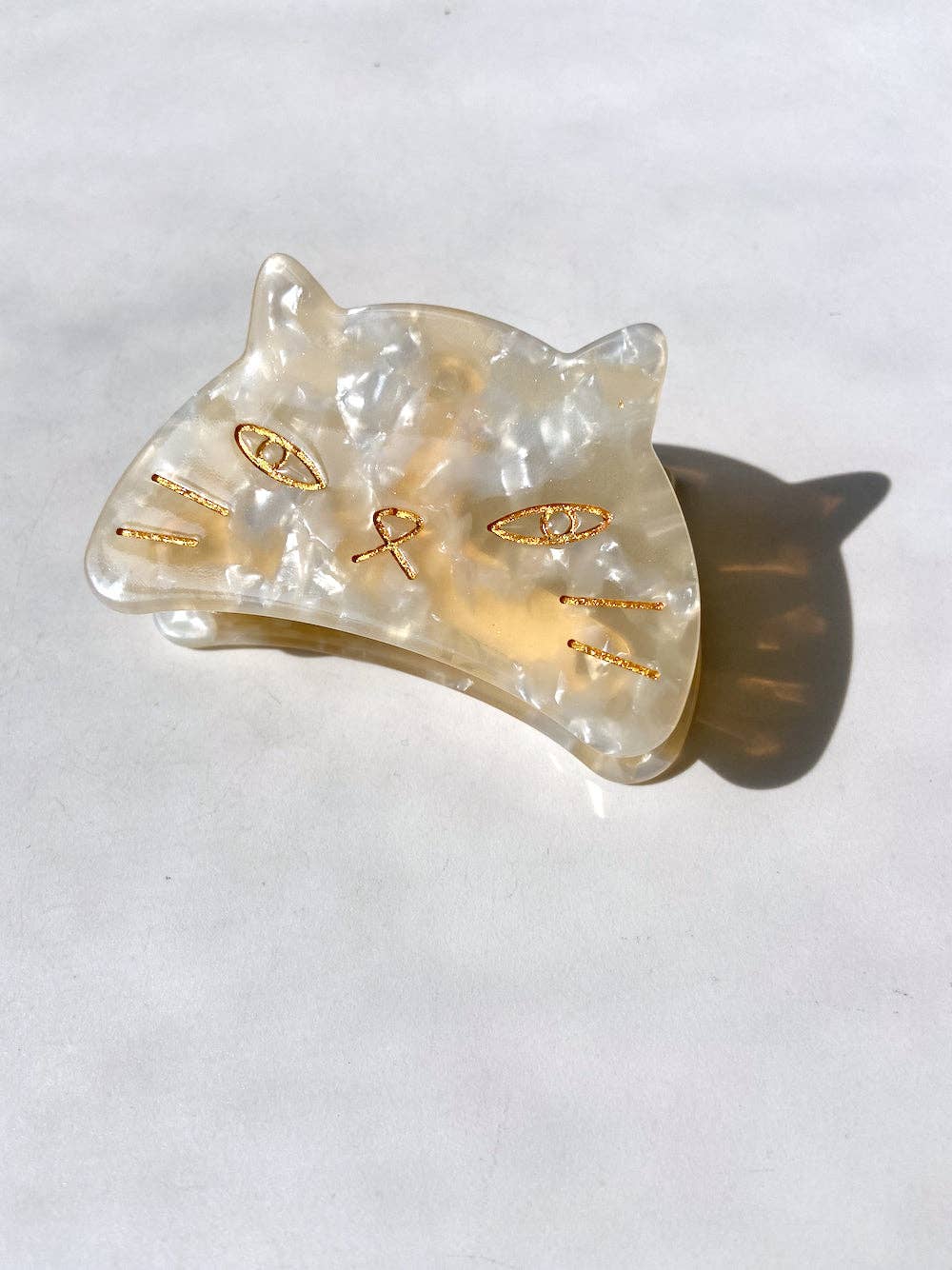 Kitty Cat Shell Acetate Claw Clip | Eco-Friendly