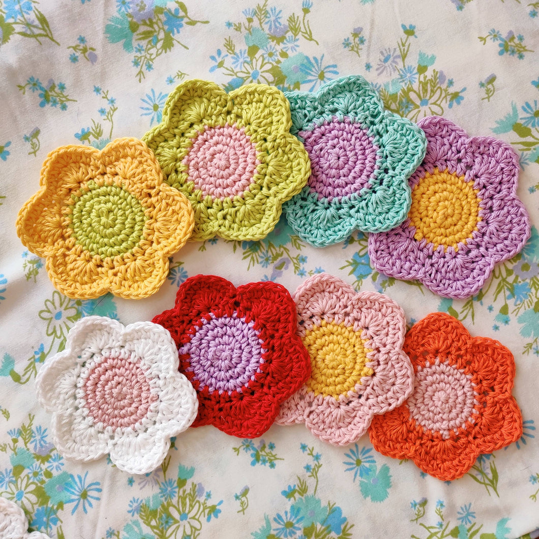 Crochet Flower Coaster