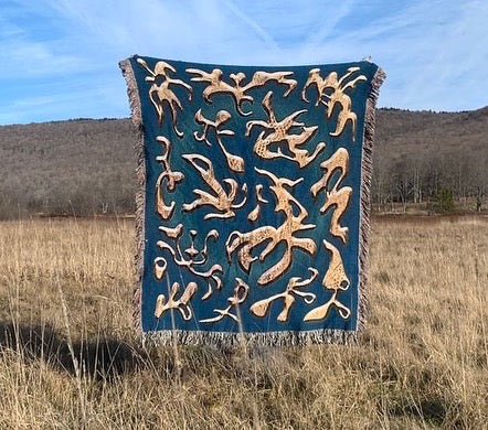 Dave Greber and Sophia Belkin, "2021 Blue" Blanket