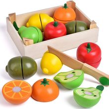 Load image into Gallery viewer, 11 Pcs Wooden Pretend Cutting Play Food Toy
